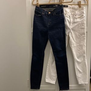 J.Crew Denim Jean Bundle High Rise Skinny and Lookout High Rise Crop Set of 2